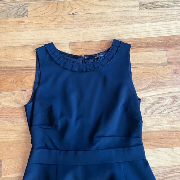 TAHARI Nordstrom Black Sheath Dress Belted 8 - Picture 2 of 4